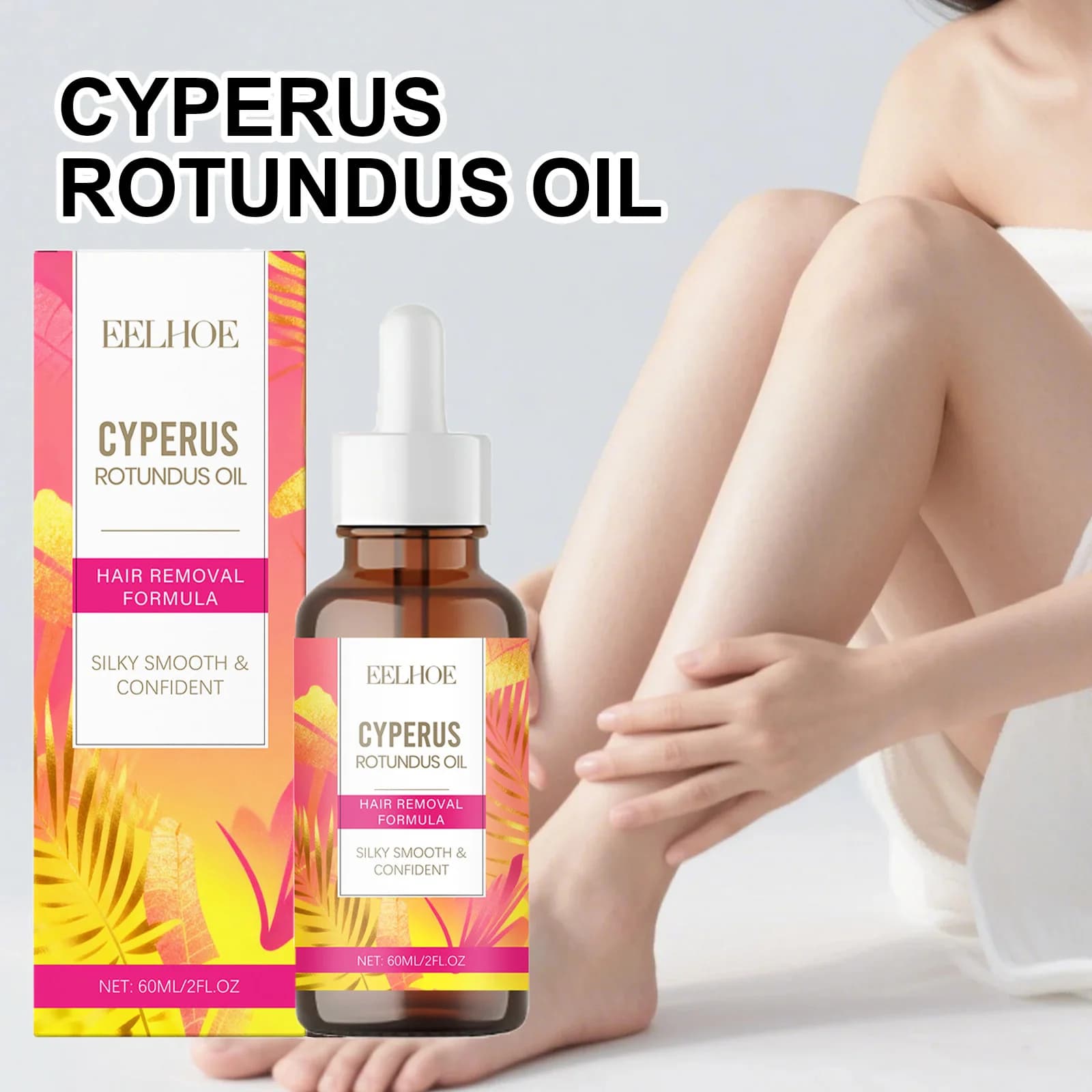 Cyperus Rotundus huile corps après épilation huile apaisante inhibiteur de croissance des cheveux dépilatoire après épilation soin pour peau lisse