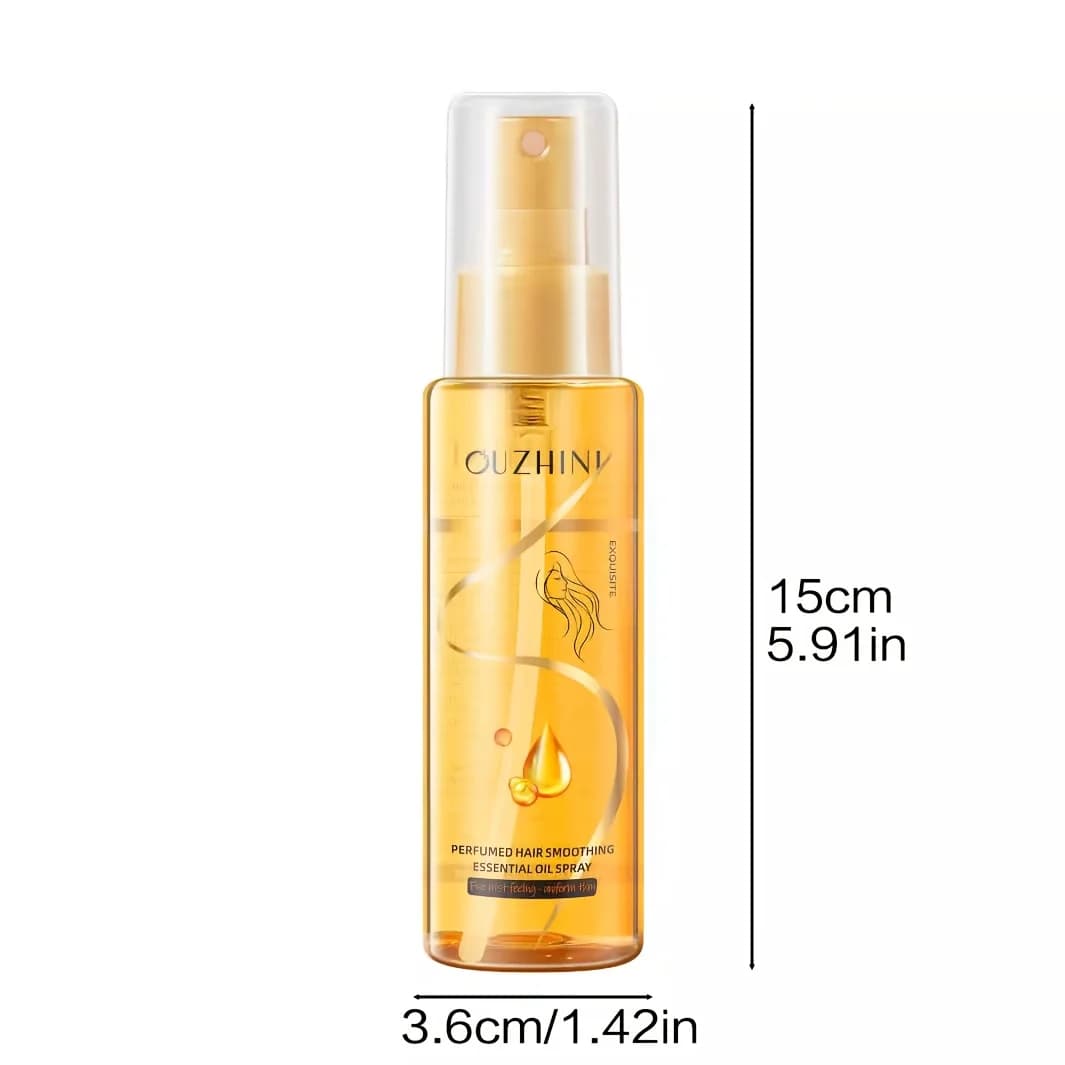 Spray d'huile essentielle parfumée pour les soins capillaires, après-shampoing parfumé, huile essentielle lissante pour les soins capillaires pour prévenir les frisottis, hydratante et nourrissante, s