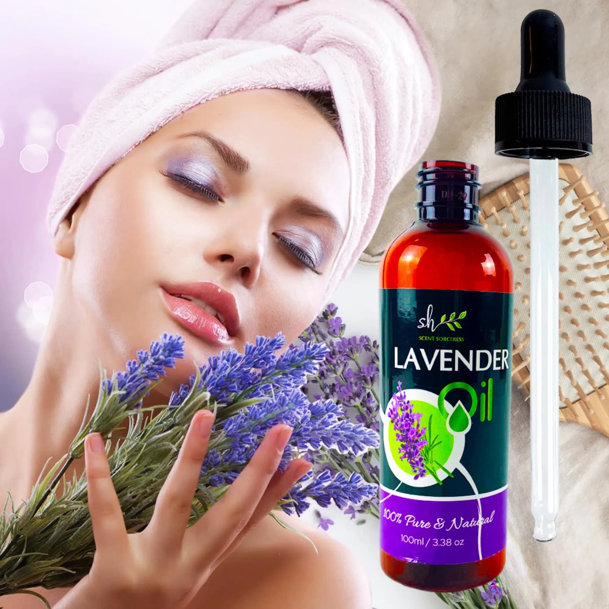 Huile essentielle de Massage à la lavande naturelle Pure