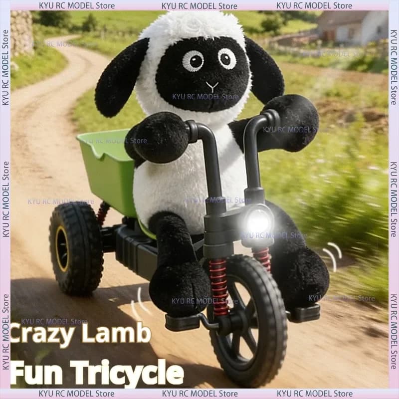 Voiture télécommandée Crazy Lamb RC Tricycle 2.4GHz - Drift haute vitesse, cascades, tout-terrain et escalade - Jouet électrique pour garçons