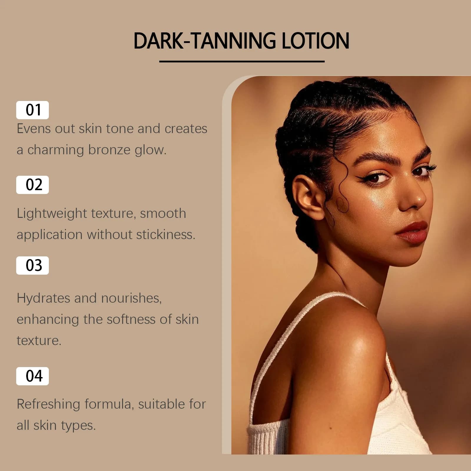 Lotion de bronzage à la noix de coco