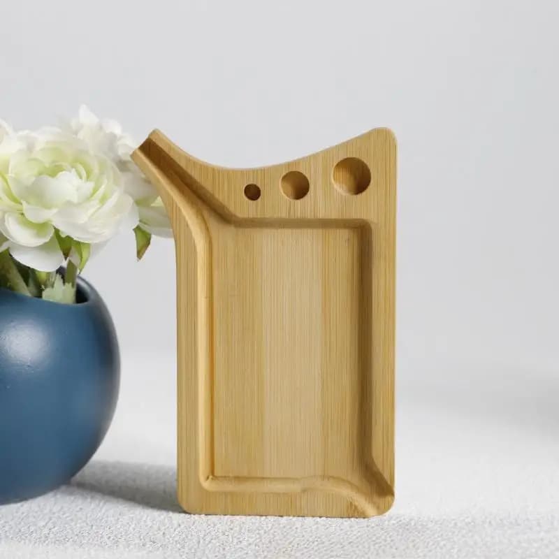 Plateau à rouler en bois pour herbes et tabac