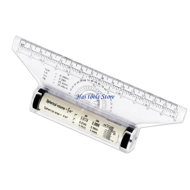Règle dessin X37E, règle mesure d'équilibre, outil dessin 15cm, règle à rouleau dessin, règle parallèle