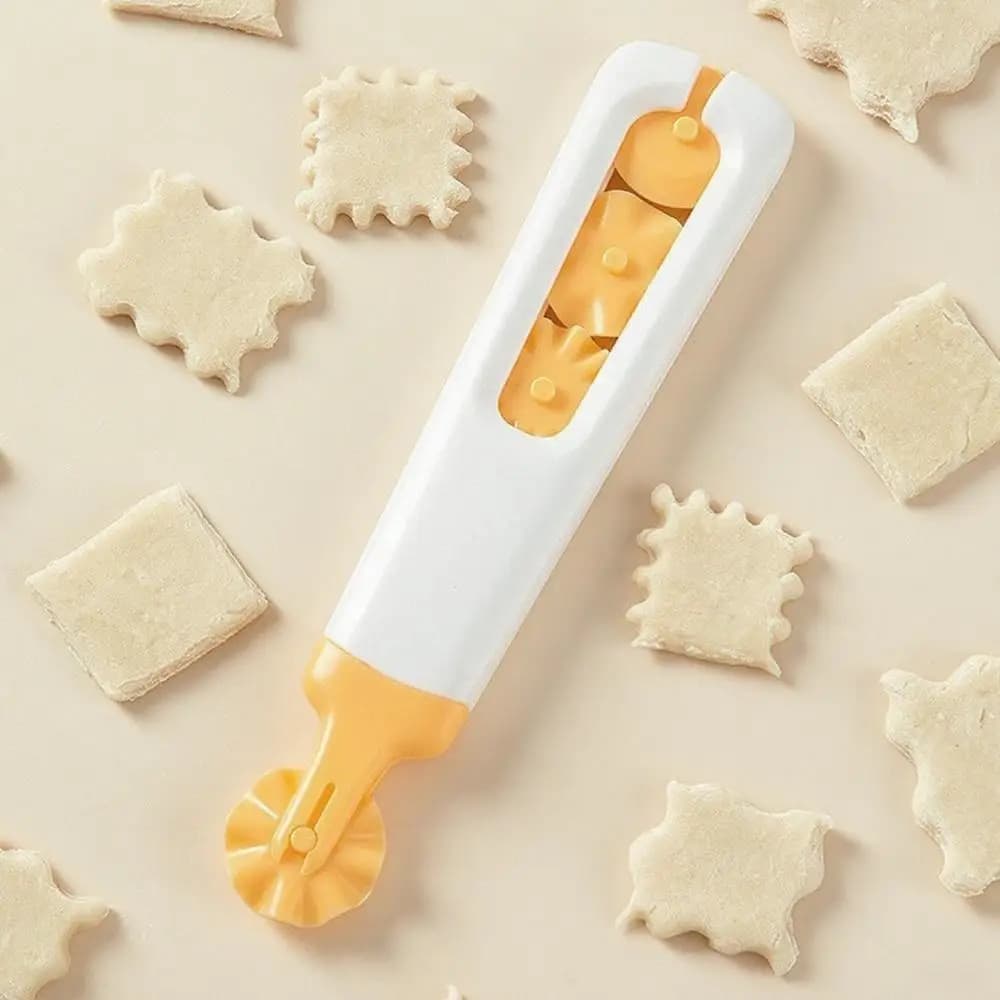 1 pièce Rouleau de découpe manuel pour biscuits, pâte, pizza, pâtisserie, croûte de tarte, avec lame de coupe ronde et roue de découpe circulaire, outil de cuisine
