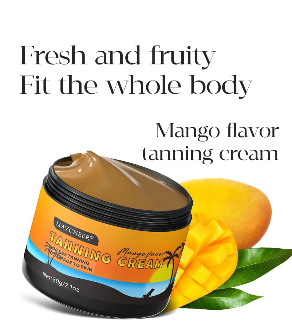 Gel Bronzant Coco & Mangue Visage & Corps – Accélérateur de Bronzage Naturel pour Solariums & Soleil Extérieur