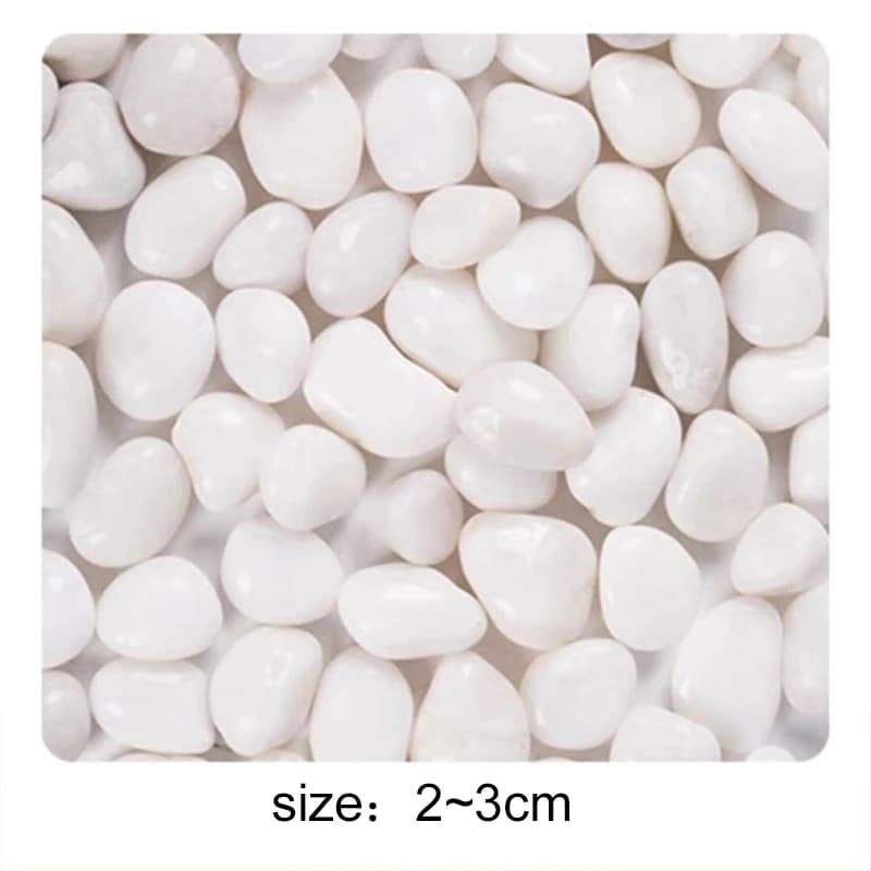 Pierres de rivière polies blanches et noires 200g-400g