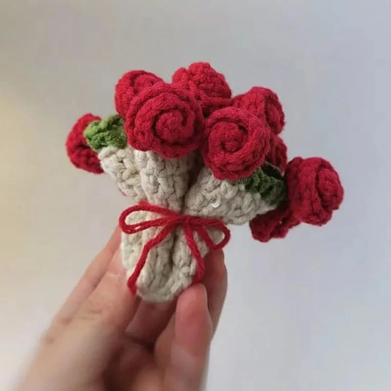 Sous-verres en Crochet de roses avec Pot de plantes
