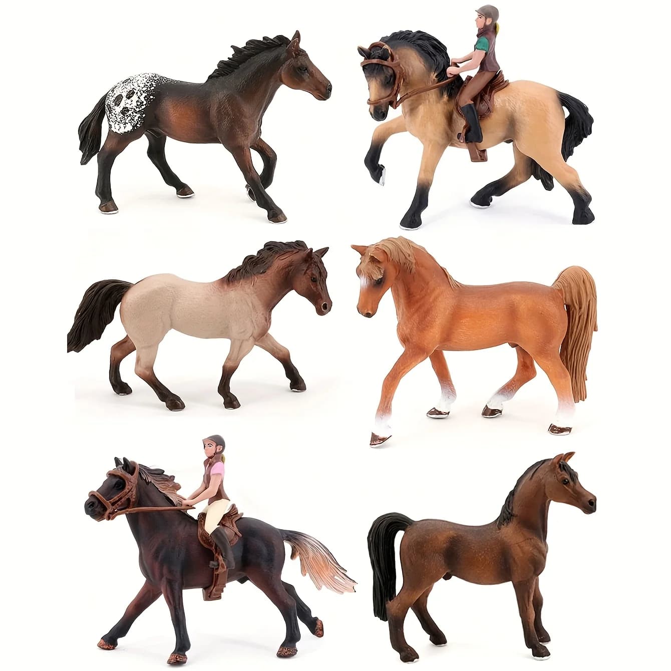 Ensemble de modèles de cheval d'animaux sauvages