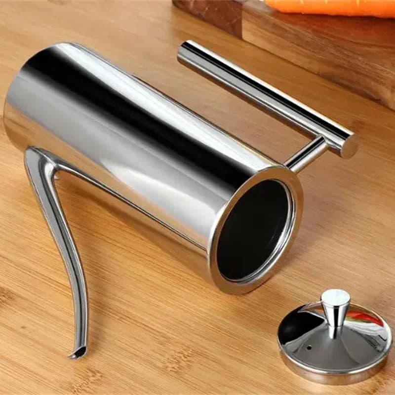 Boîte à huile en acier inoxydable 304, huile d'olive, soja aiss, pot d'huile, récipient d'assaisonnement étanche, stockage de cuisine, outil de cuisson, 500 et 700ml