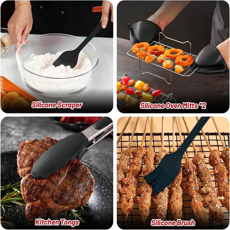 Support de cuisson de moule de friteuse à air en Silicone Compatible avec Moulinex EZ901820 5.2/3.1 L,Ph Airfryer série 3000