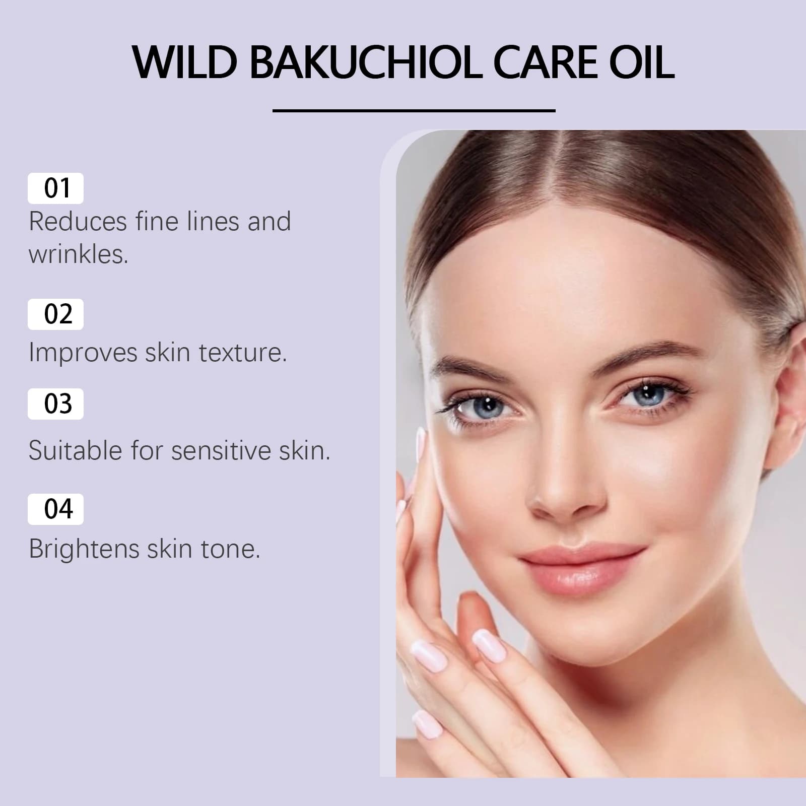 Bakuchiol huile essentielle relaxante réduire les ridules lissage du visage corps soins de la peau nourrir aromathérapie huile essentielle de lavande