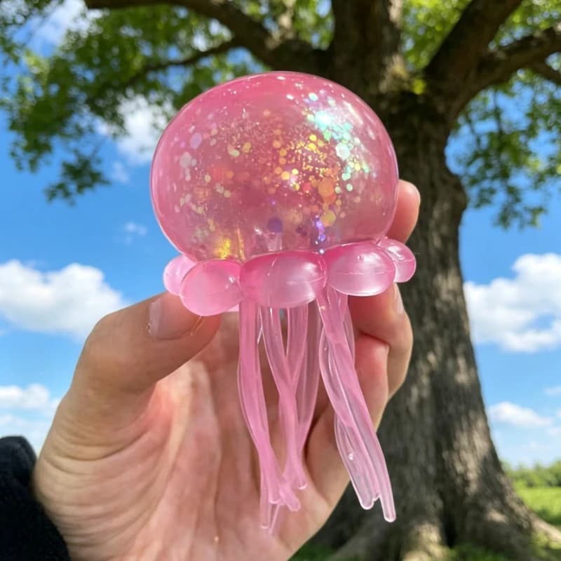 Jouet Squishy Méduse en Maltose, Doux et Mignon, Anti-Stress, Relaxant, Balle Fidget Amusante, Cadeau pour Amis