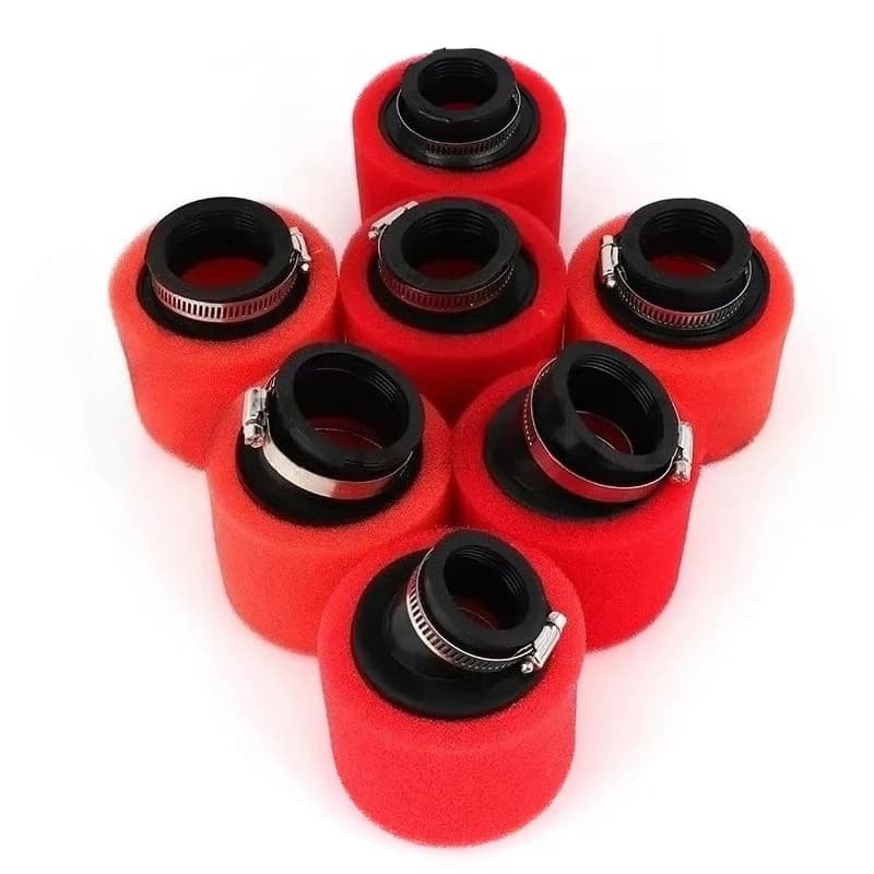 Filtre à Air en mousse 35mm 38mm 42mm 45mm 48mm 50mm 60mm, éponge nettoyante pour cyclomoteur, Scooter, Dirt Pit Bike, moto, noir et rouge