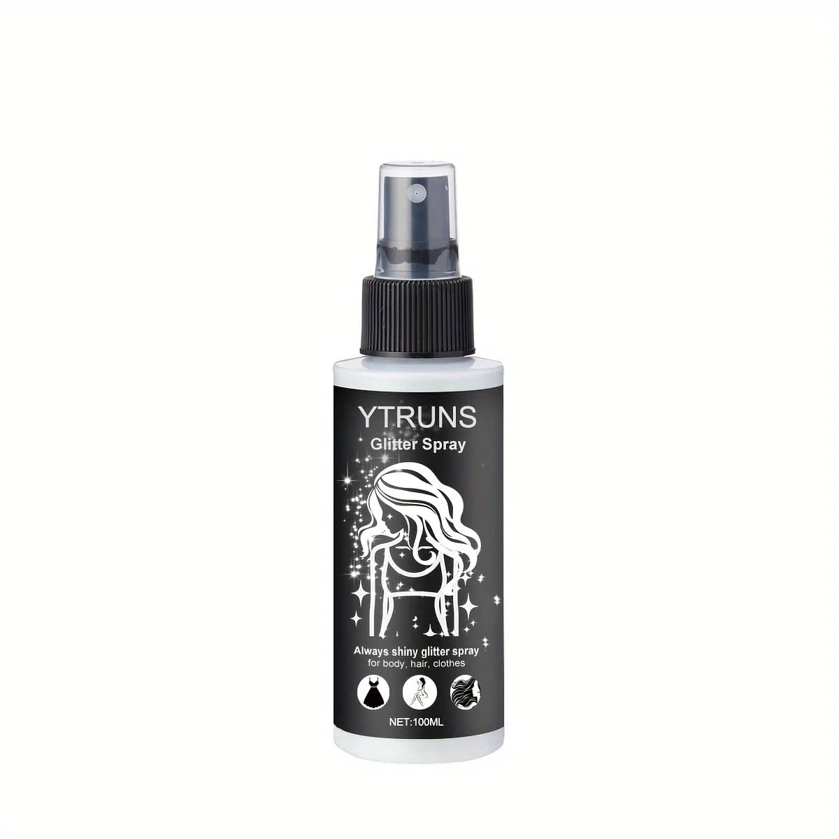 Spray pailleté à haute brillance de 100 ml, peut être utilisé pour le corps/cheveux/vêtements