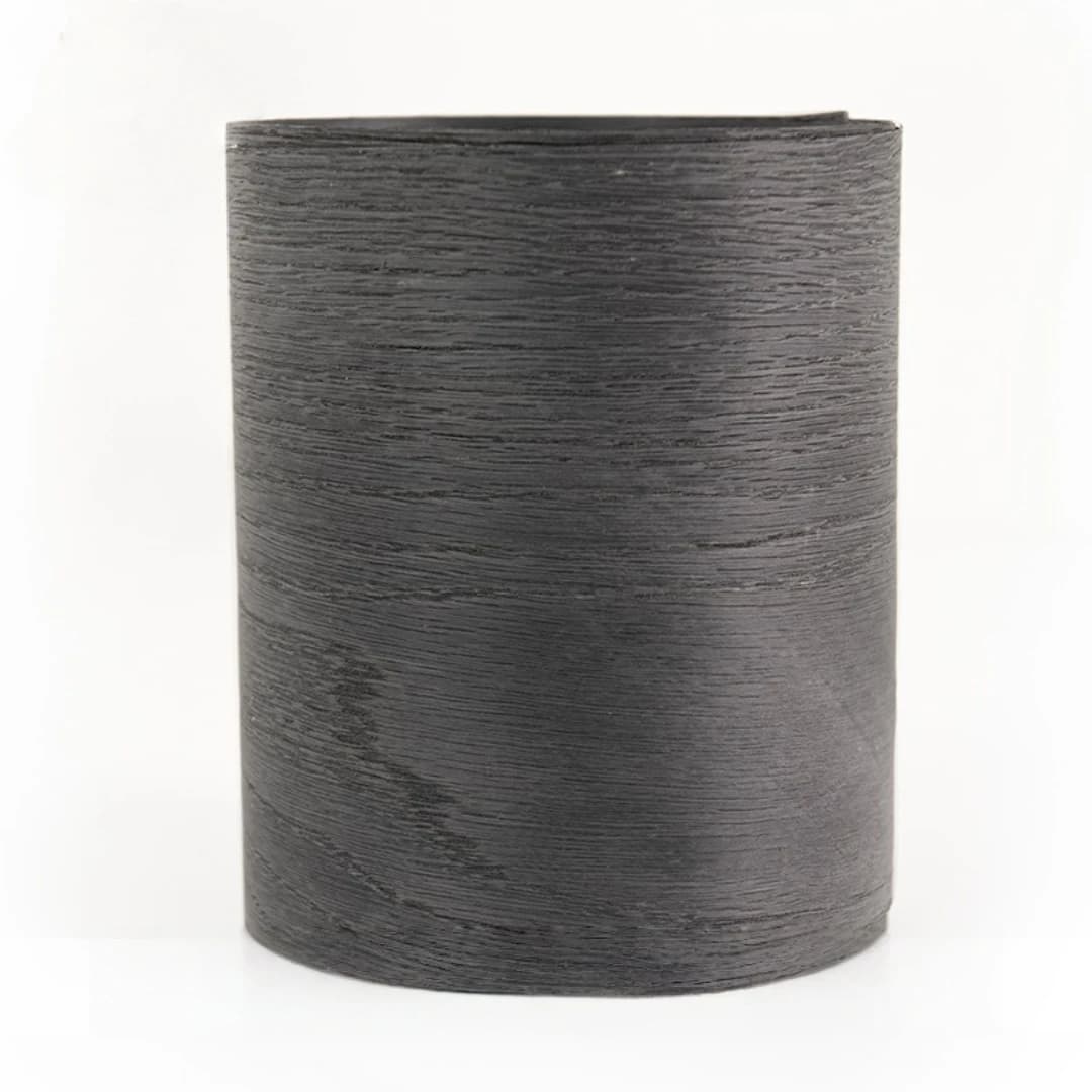 Placage en bois de grain de chêne noir teint naturel de 0.5mm d'épaisseur pour l'artisanat de meubles de travail