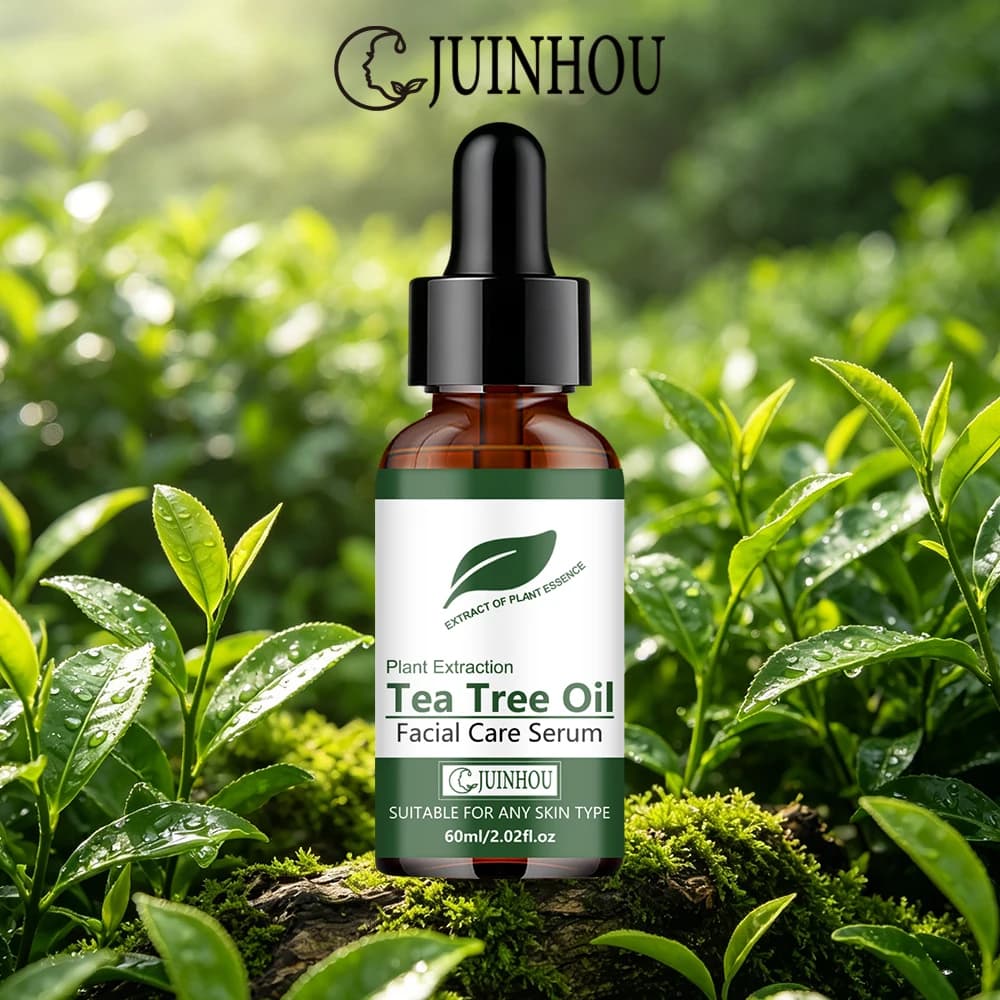Sérum hydratant pour le visage à l'huile de thé vert JUINHOU, nettoie/propulse la peau, réduit l'apparence des taches brunes, des décolorations