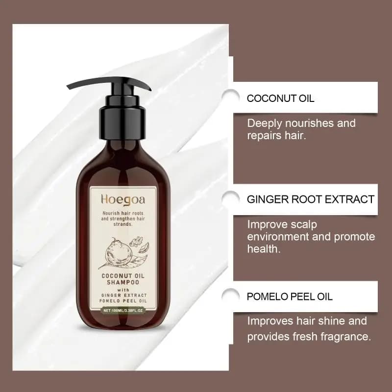 Shampoo à l'huile de noix de coco Hoegoa