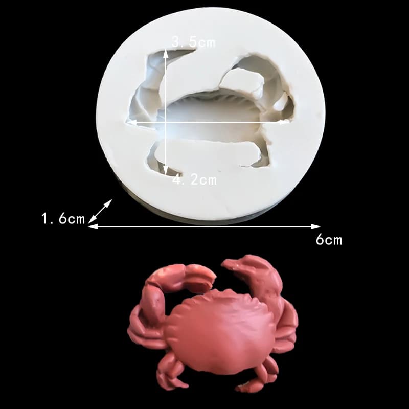 Moule en silicone en forme de crabe