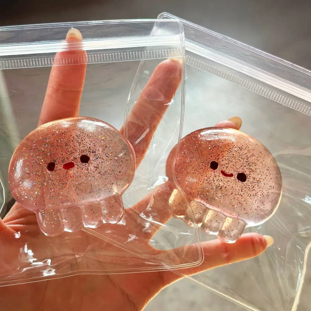 Jouet Méduse Squishy Anti-Stress - Jouet Sensoriel Doux à Remontée Lente Kawaii, Cadeaux de Fête pour Adultes, Cadeaux d'Anniversaire