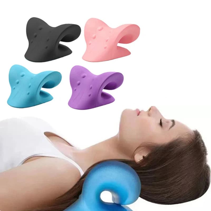 Colonne cervicale extensible cou épaule relaxant Relaxation musculaire cervicale épaule Massage oreiller colonne vertébrale Correction cou masseur