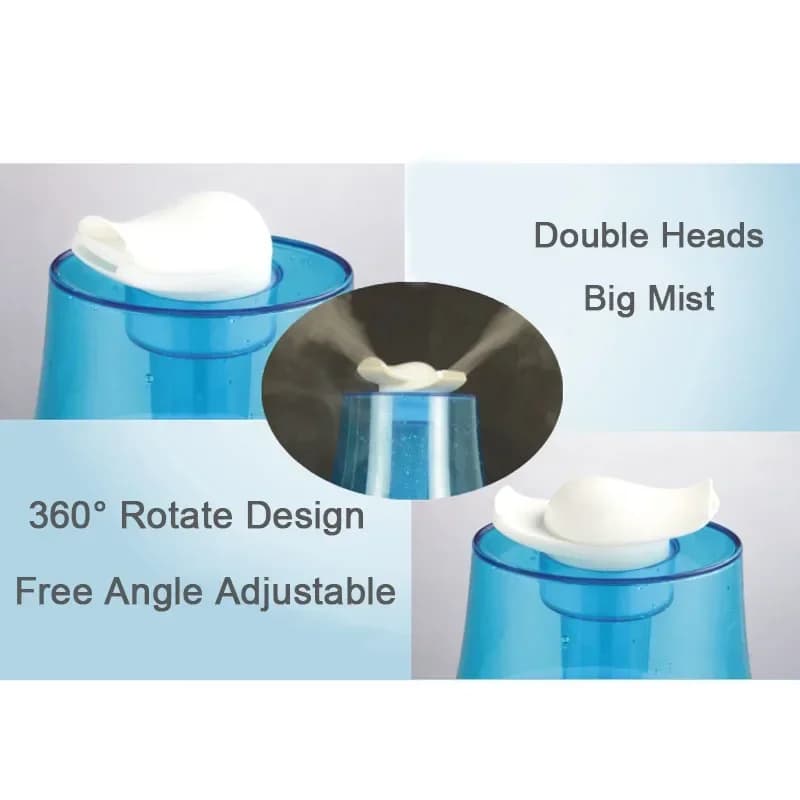 Humidificateur d'air à ultrasons avec double pulvérisateurs pour bureau