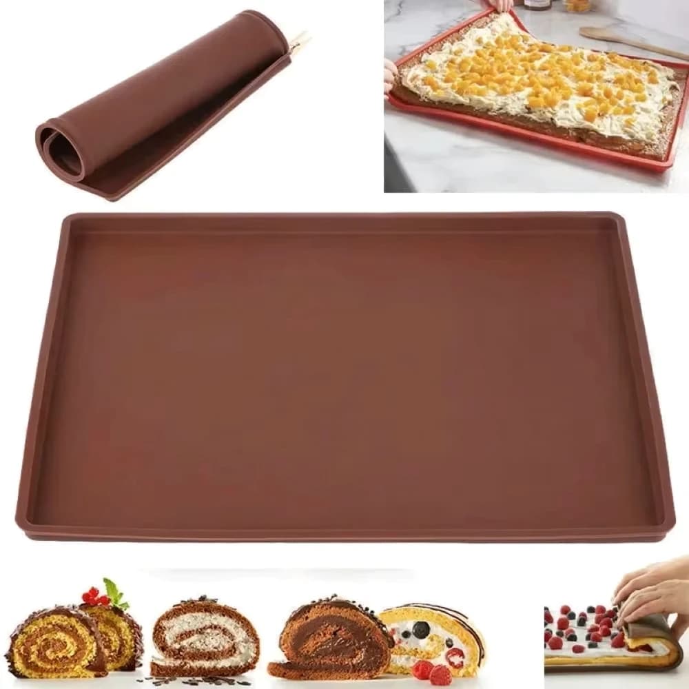 Polymères de cuisson en silicone antiadhésifs, tampon en rouleau pour macaron suisse, plateau de déliaison, ustensiles de cuisson, outil de cuisine, 6 pièces, 4 pièces