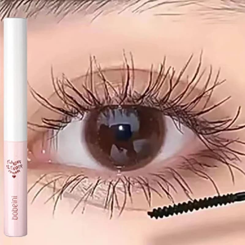 Mascara à brosse Ultra-fine, maquillage en Fiber de soie, allonge les cils, imperméable, séchage rapide, mat, marron, noir, bouclé, Comestics