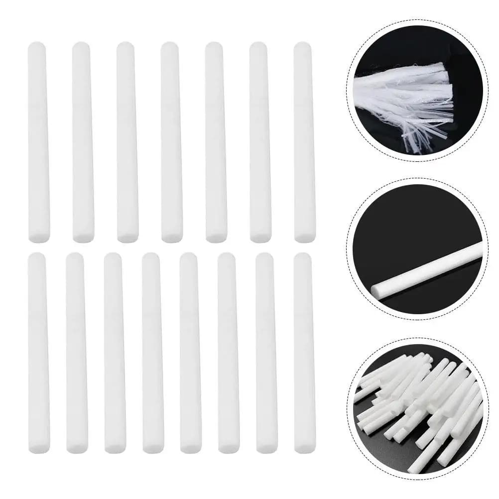 Bâtons de diffuseur en Fiber d'aromathérapie, bandes de coton, décor parfumé pour la maison, mèches d'huile essentielle, outils longs, couleur blanche, voyage, 15 pièces