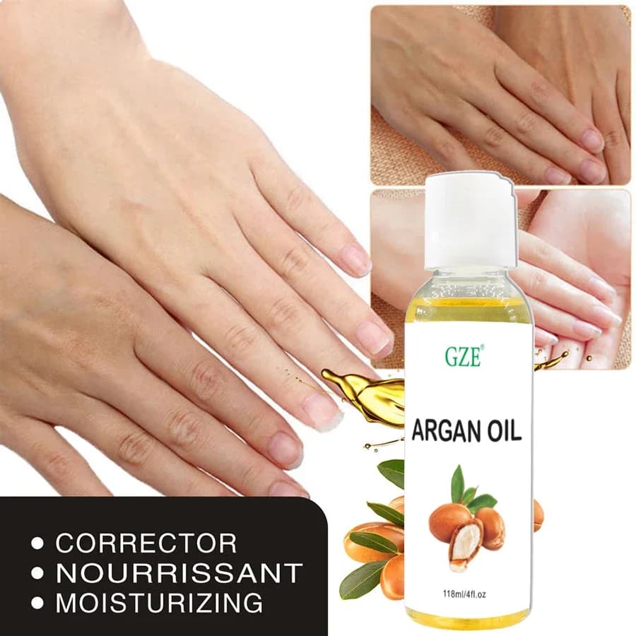 GZE Huile d'argan marocaine biologique Hydratant pur pressé à froid vierge de qualité supérieure pour peau sèche