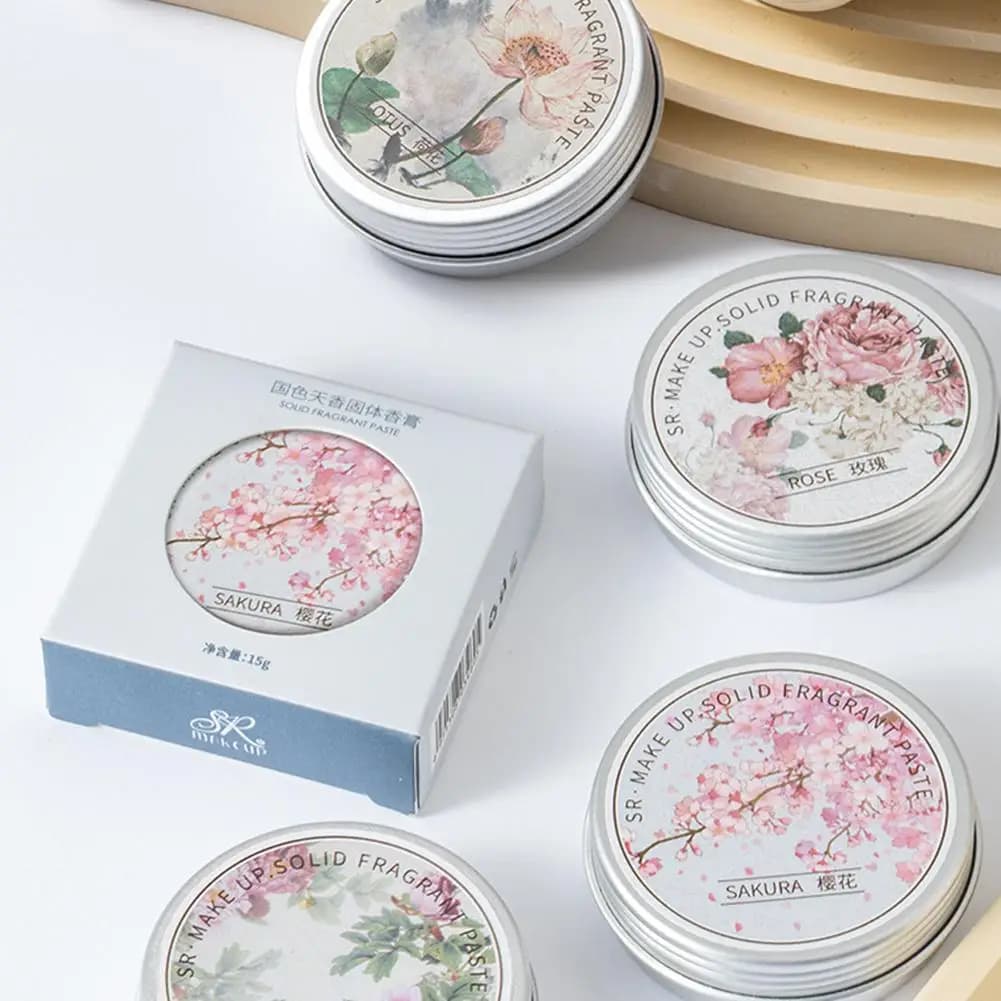 Parfum solide à la lavande pour femmes, portable, frais, élégant, longue durée, baume corporel, crème, arôme de fleurs, déodorant