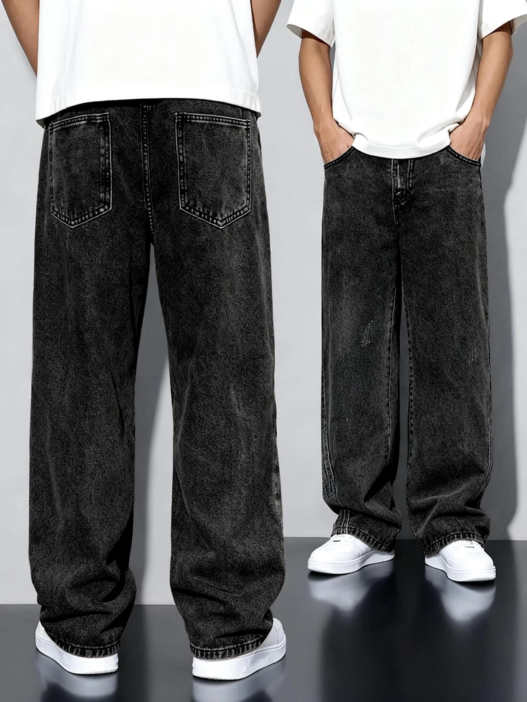Jean ample à jambe droite pour homme