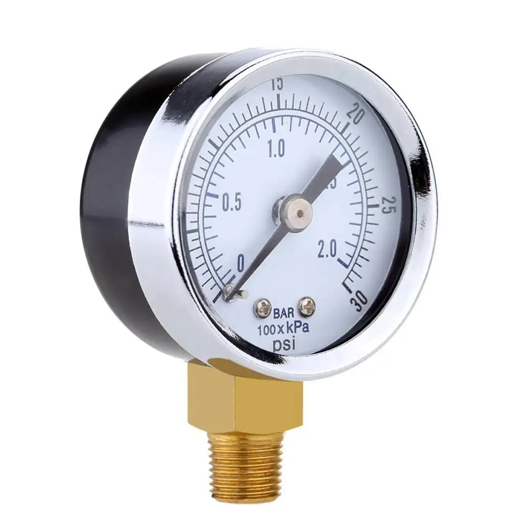 Mini manomètre Portable 0-30 PSI 0-2bar NPT, huile et eau, compresseur d'air à Double échelle, pression hydraulique