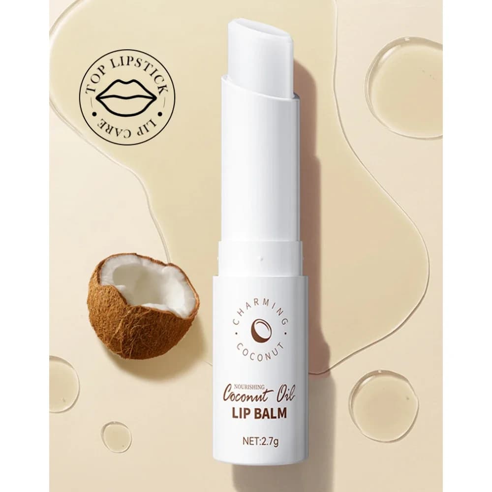 Baume à lèvres en noix de coco, nourrissant et hydratation durables pour hommes et femmes, soins quotidiens