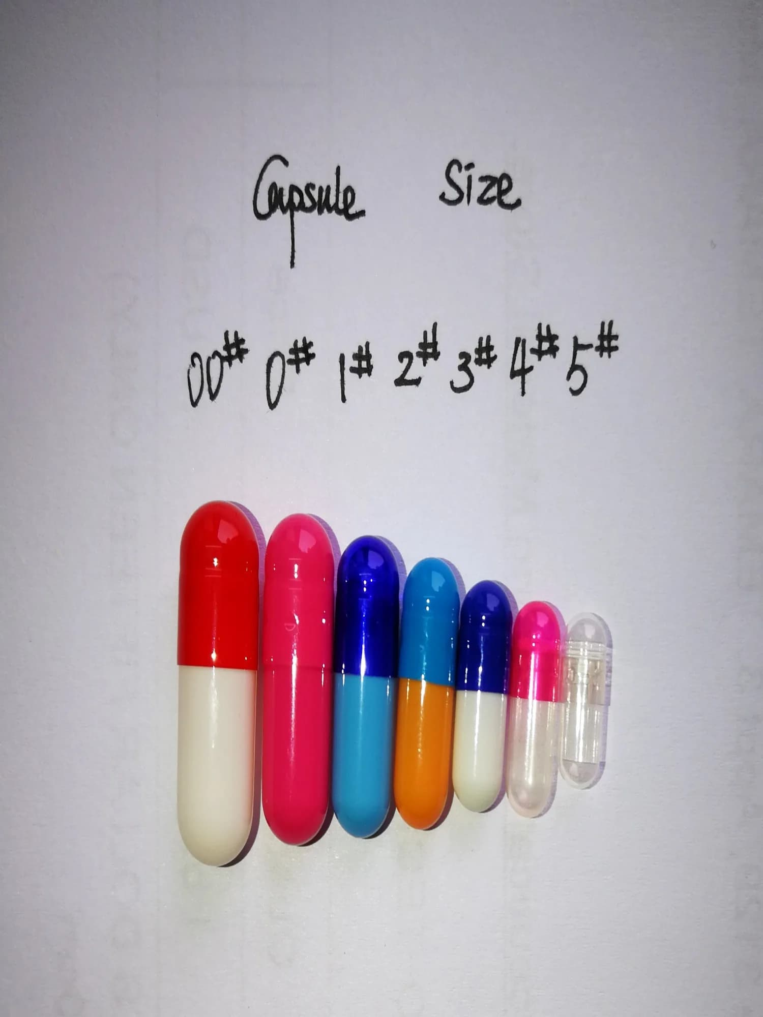 Capsules vides transparentes en gélatine dure, taille 0, 5,000 pièces (Capsules jointes ou séparées disponibles!)