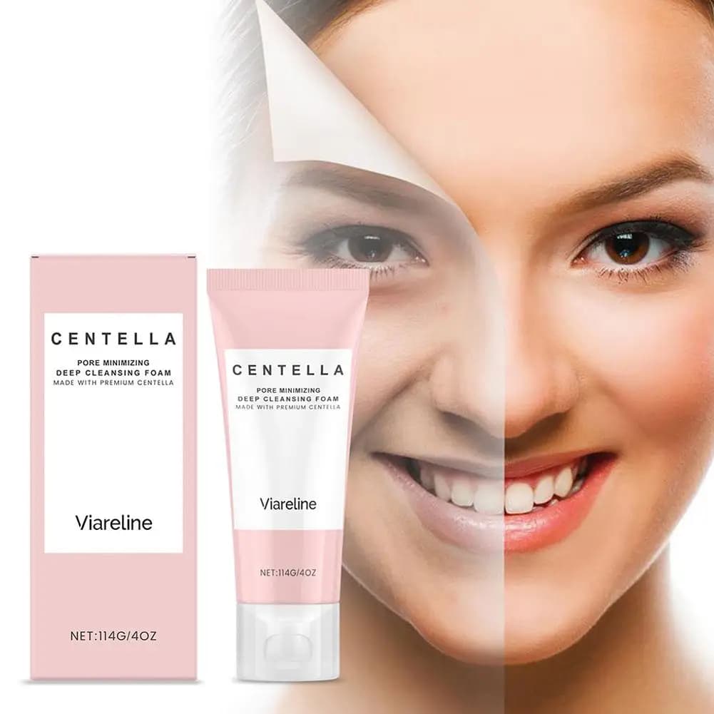 Centella Asiatica barrière réparation nettoyant nettoyage en profondeur pores rétrécissement contrôle de l'huile apaisant hydratant visage mousse soins de la peau
