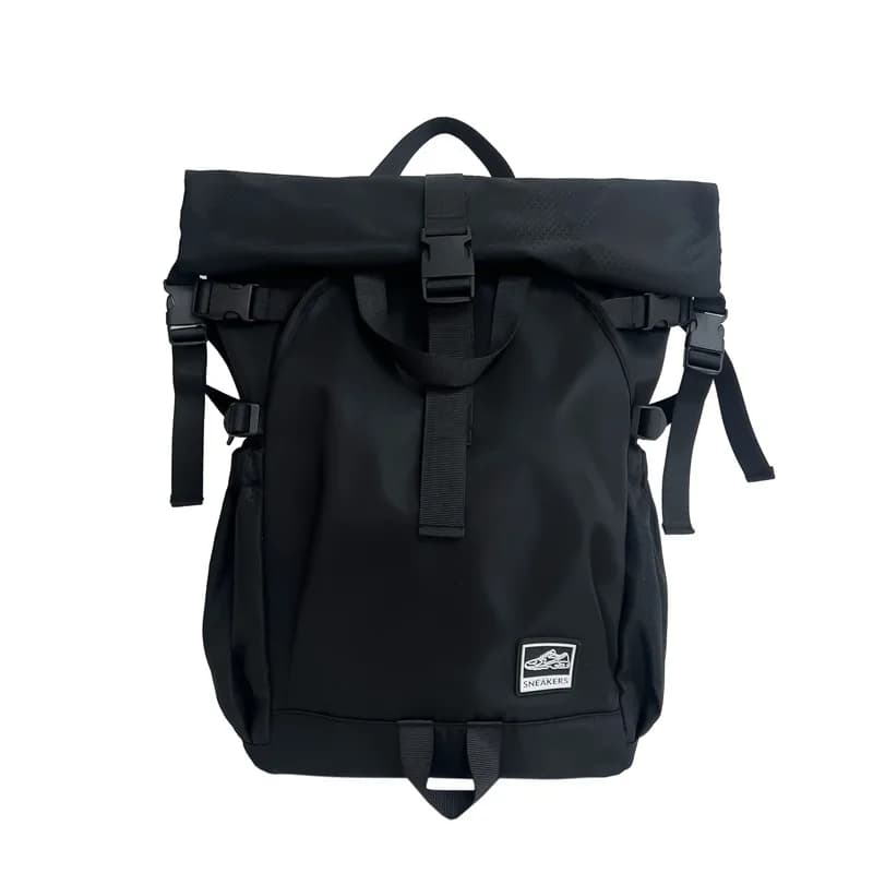 Sac à dos à enroulement pour hommes – Sac de sport et de fitness avec compartiment à chaussures, sac à dos de voyage multifonctionnel