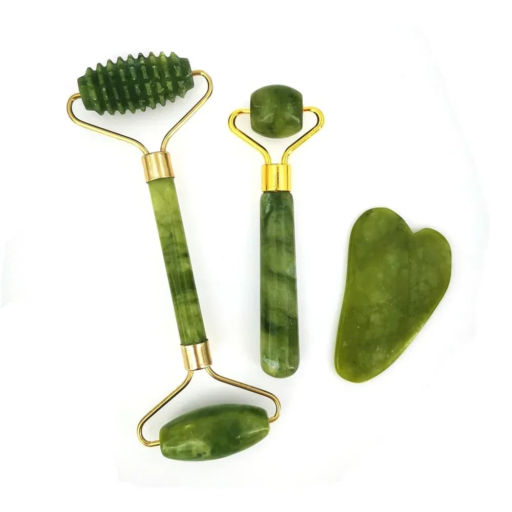 Rouleau de Massage en Jade naturel