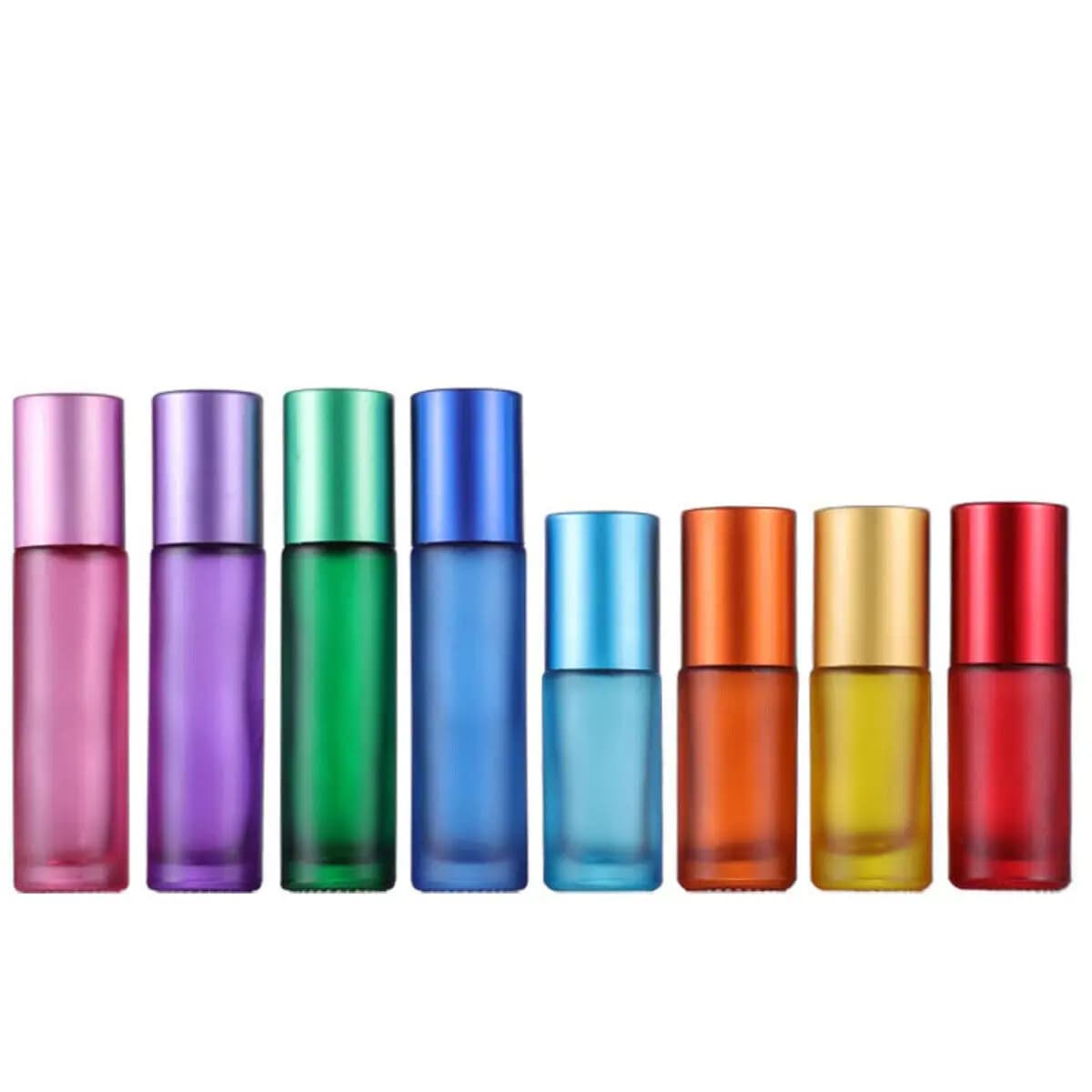 Flacon roll-on en verre dépoli mat 5ML 10ML pour huiles essentielles, flacon à bille pour parfum et aromathérapie, rechargeable, format voyage mini