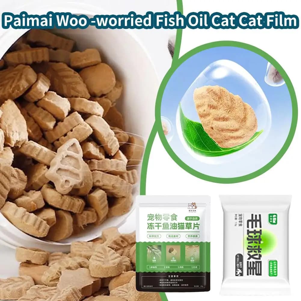 10 pièces huile de poisson filet d'herbe de chat 2 vitamines
