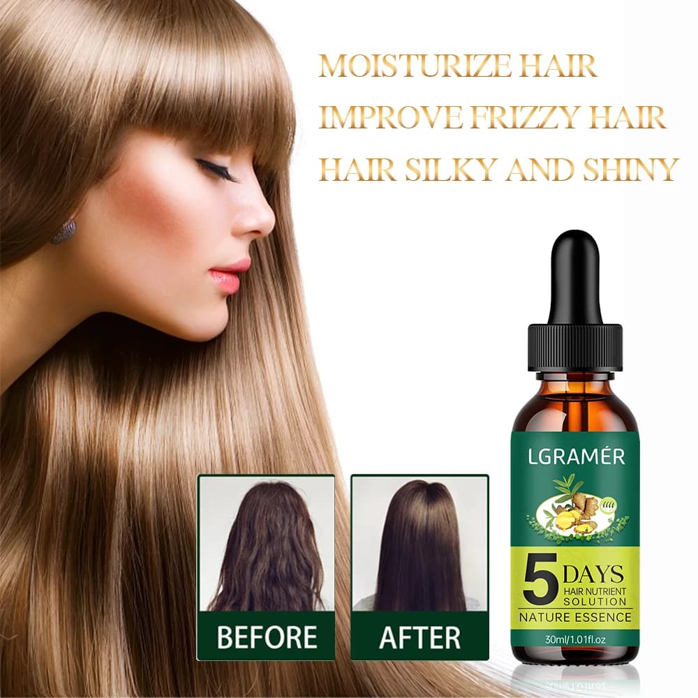 Gingembre plante naturelle soin des cheveux huile essentielle liquide de croissance