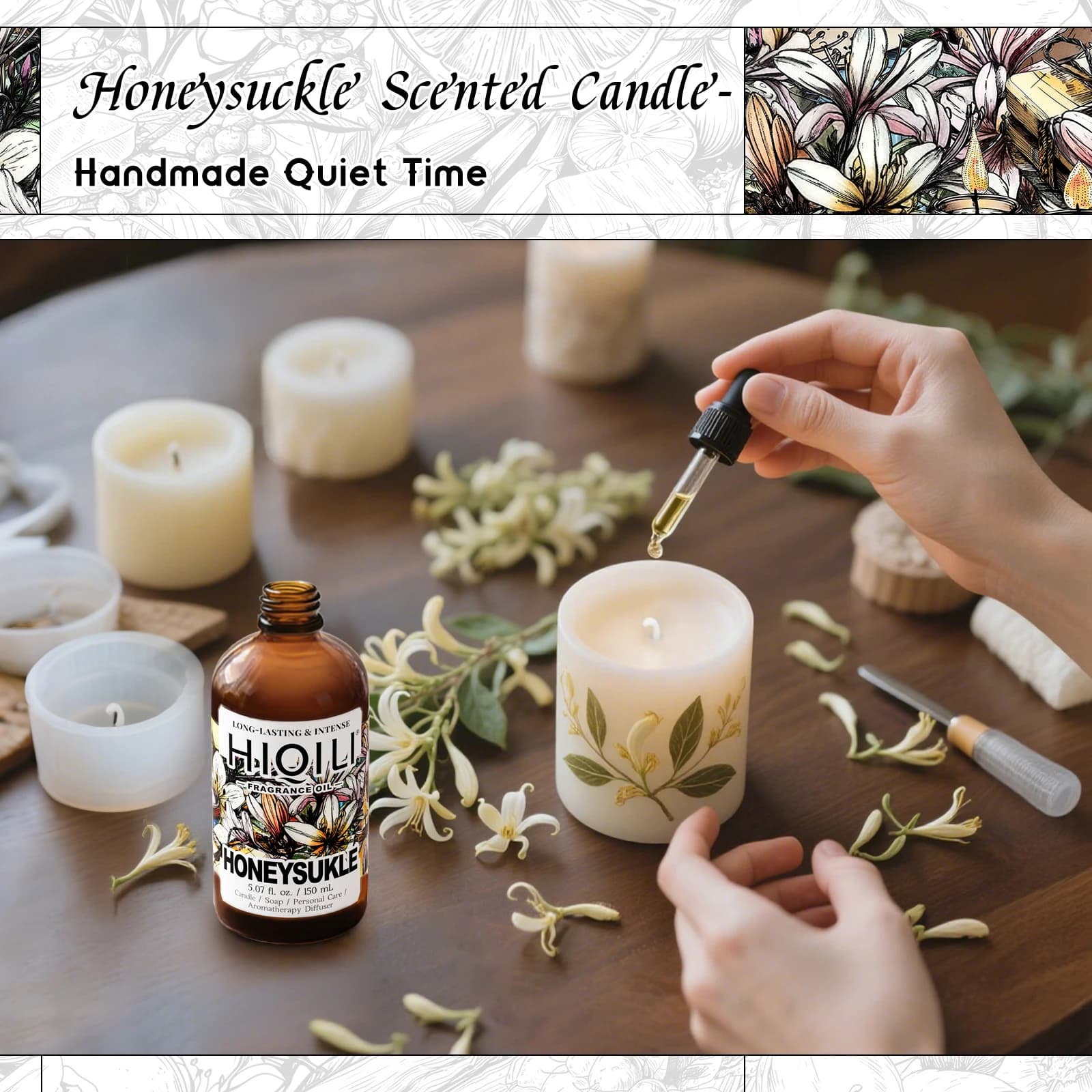 HIQILI Nouvelle série d'huiles parfumées 150 ml, 100 % naturelles et saines, adaptées pour le bricolage, les humidificateurs, les parfums de voiture, les cadeaux de fêtes