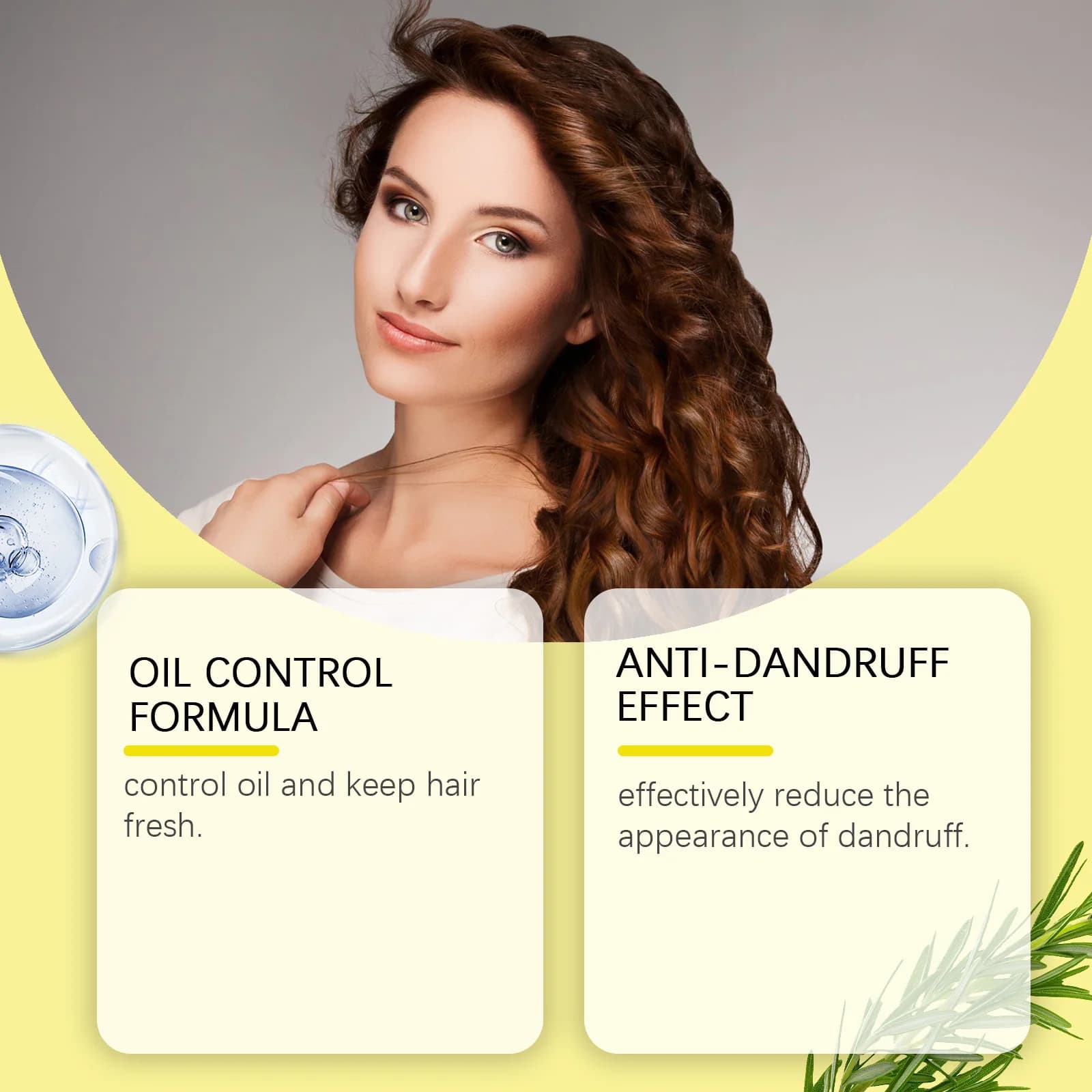 Shampoo au Soufre EELHOE Contrôle du Sébum Hydratant Nettoyage des Cheveux Prévention de la Chute des Cheveux Brillance Rafraîchissant Anti-Pelliculaire