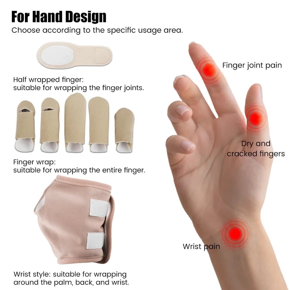 Pack d'huile de ricin pour les doigts, paquet d'huile de ricin pour poignets, tampons d'huile de ricin réutilisables en coton biologique pour la fissuration de l'arthrite