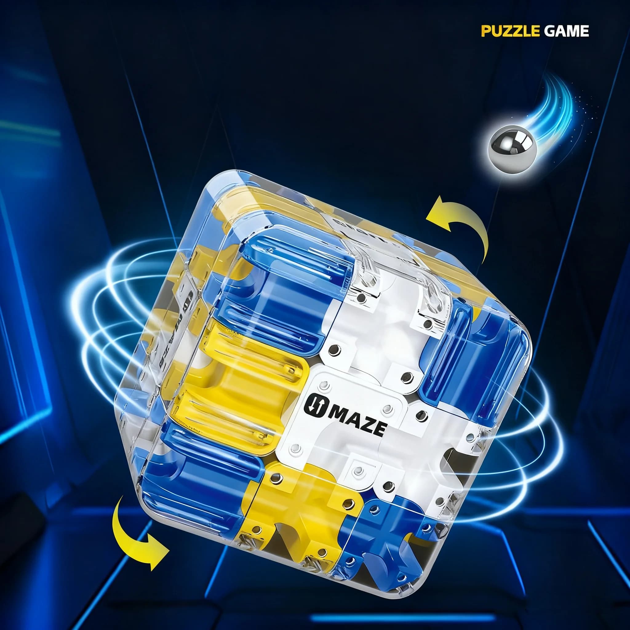 Cube magique roulant à billes 3D, labyrinthe pour enfants, jouet de fidélisation, pensée logique, soulagement du Stress, cadeau d'anniversaire éducatif