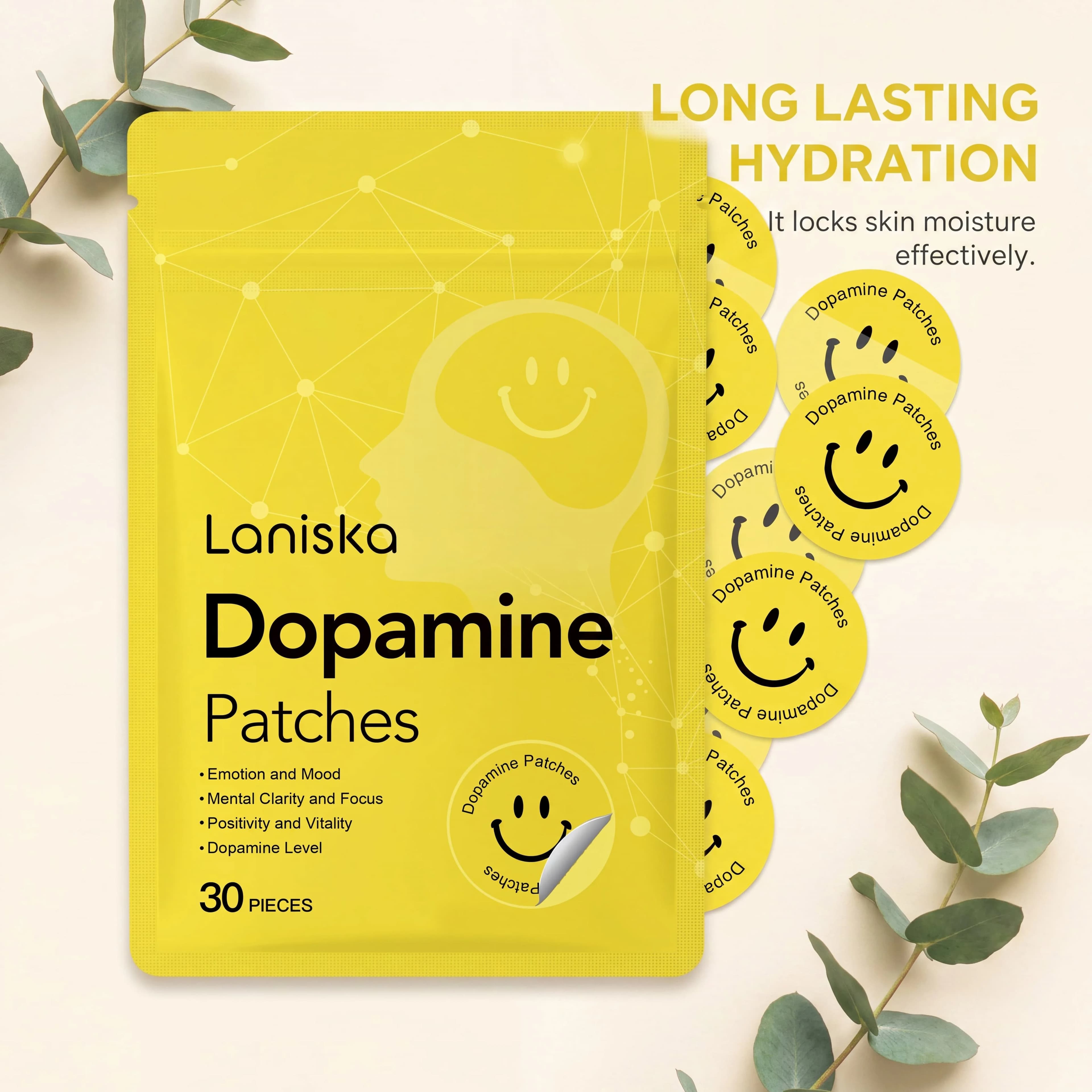 Patchs de Soin Corporel à la Dopamine : Boost de Vitalité, Amélioration Instantanée de l'Humeur et de la Concentration – Outil de Soin Confortable