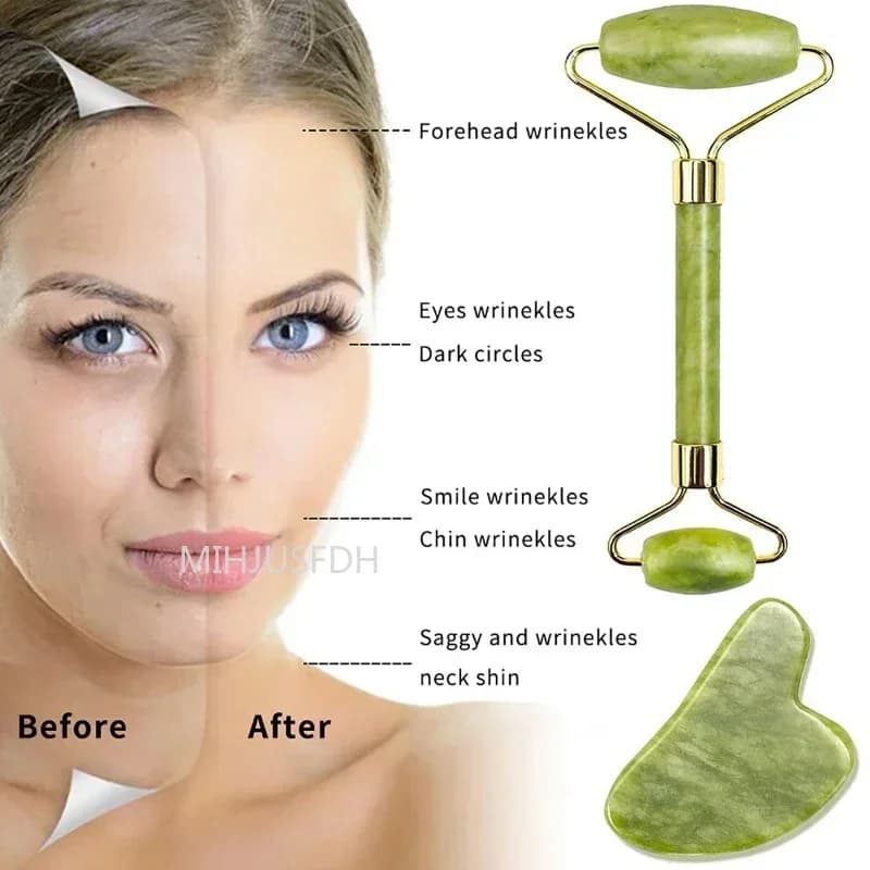 Rouleau de Massage en Jade naturel