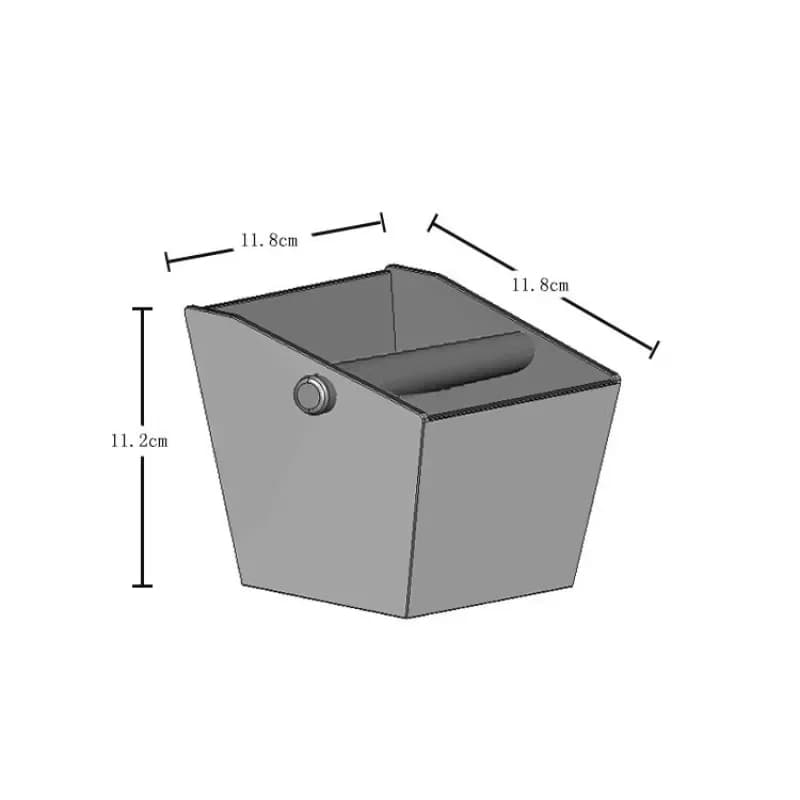 Seau de poubelle antidérapant, conteneur de marc de café expresso, boîte à café en poudre biseautée, poubelle de broyage de café, barre de déchets