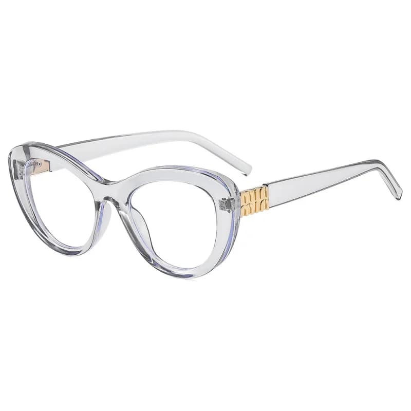 Lunettes anti-lumière bleue tendance pour femmes européennes et américaines, monture large œil-de-chat, pour un look décoratif lors des sorties shopping