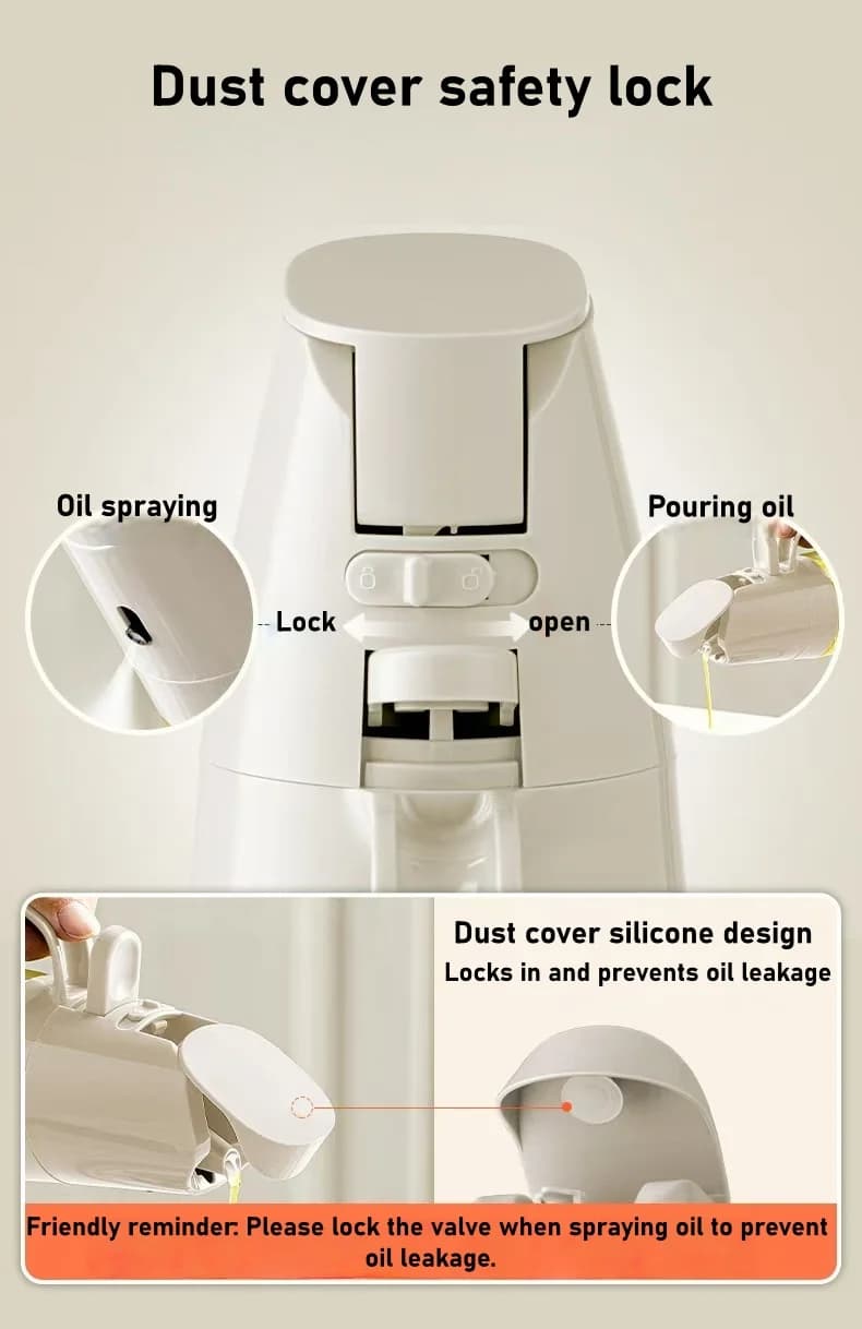 Bouteille d'huile pulvérisée pour la maison, vaporisateur de cuisine de qualité alimentaire et bouteille d'huile en verre anti-fuite à double usage avec atomisation