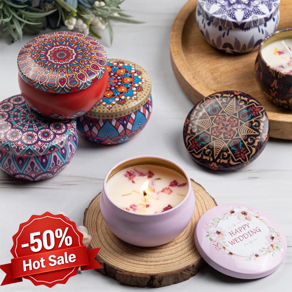 Bougie parfumée pour la maison, cire de soja, aromathérapie à la lavande, rose, jasmin, etc. Cadeaux d'huiles essentielles végétales et de fleurs séchées